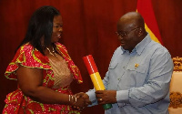 President Akufo Addo and Bono Regional Minister, Evelyn Ama Kumi Richardson