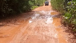 The current state of the Apegusu-Mpakadan road