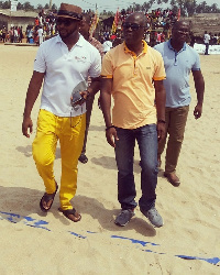 Sports Minister Nii Lante Vanderpuye with Yaw Ampofo Ankrah