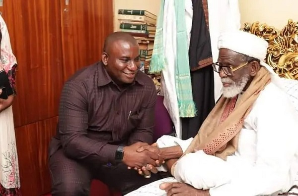 Jibril with the Chief Imam, Osmanu Nuhu Sharubutu