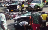 Scence from the accident at Kasoa