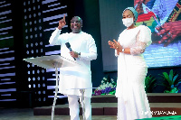 Vice President Dr Mahamudu Bawumia with his wife Samira