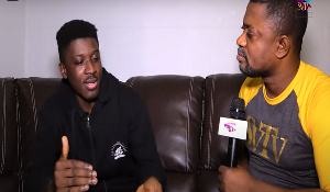 Godfred Bonah, UK-based Ghanaian student with host of the program