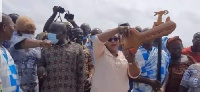 Mavis Hawa Koomson seen closing the sea