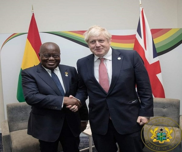 President Nana Addo Dankwa Akufo-Addo with UK Prime Minister Boris Johnson