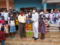 The donation included food items, drinkables and toiletries amounting to several thousands of cedis