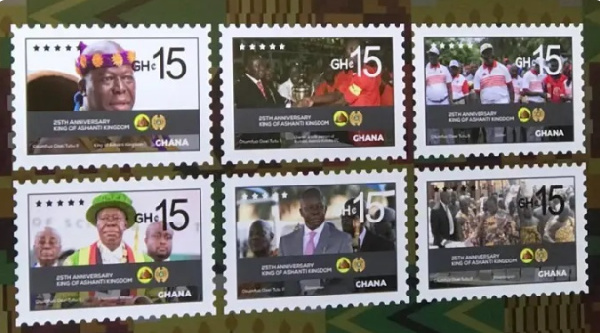 The launch of these stamps is part of an initiative to honor Otumfuo's significant contributions