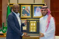 Mustapha Ussif and HRH Prince Abdulaziz Bin Turki Al Faisal of Saudi Arabia