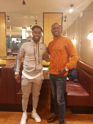 Ghana international,Jeffrey Schlupp with Black Stars coach CK Akonnor