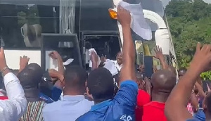 A scene of Dr Bawumia's arrival at Oforikurom