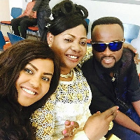 Nana Ama Mcbrown, mum and boyfriend Maxwel