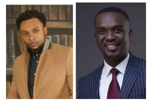 UK-based Ghanaian gospel singer, Joe Matthew in a collage with Joe Mettle