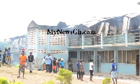 The dormitory block razed down by the fire