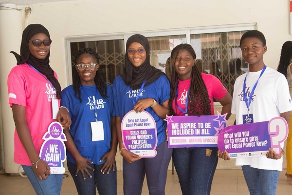 Some girls who participated in the bootcamp in a photo