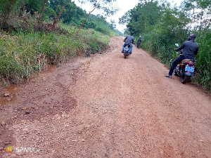 The Bolgatanga-Zuarungu road is in a terrible condition. File photo