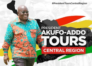 Flyer of Akufo-Addo's tour of the Central Region