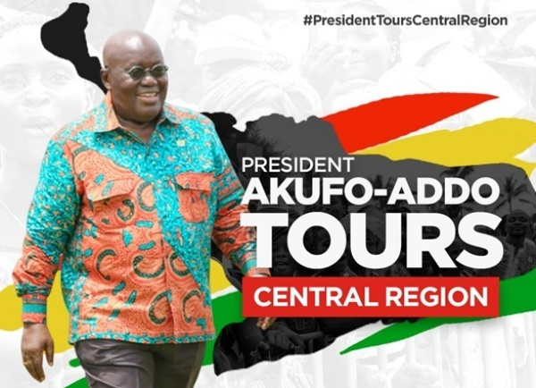 Flyer of Akufo-Addo's tour of the Central Region