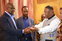 Archbishop Nicholas Duncan-Williams with President Felix Tshisekedi of Congo