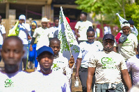 Some volunteers during the exercise