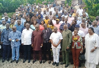 Speaker Bagbin with MPs during a retreat