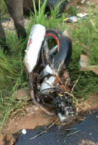 The motorist died on the spot after colliding with a vehicle in Santasi, Kumasi