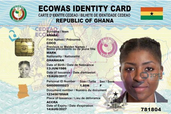 Prototype of the Ghana card | File photo