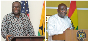 The debate over whether Alan [L] or Bawumia [R] will succeed Nana Addo has already began