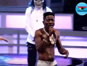 Shatta Wale doing what he loves