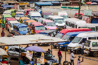 A bus station in Accra