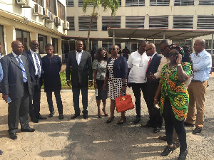 Samuel Ofosu-Ampofo with some executives and leading members of the NDC