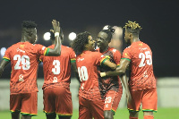 Kotoko players celebrate a goal | File photo