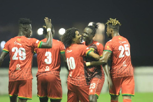 Kotoko players celebrate a goal | File photo