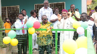 Mr. Asare  and some school executives during the handover