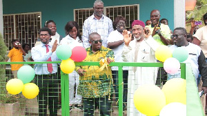 Mr. Asare  and some school executives during the handover