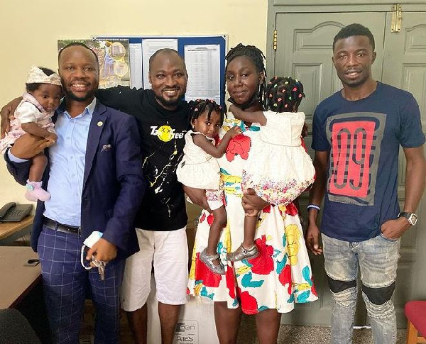 Kumawood actor Kwaku Manu, Funny Face and his family