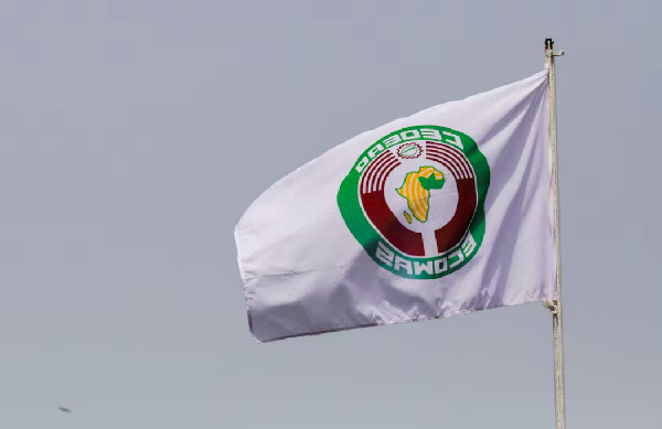 Economic Community of West African States (ECOWAS) flag [REUTERS/Francis Kokoroko]