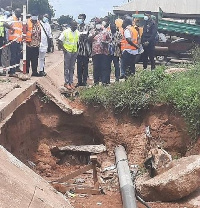 Kwasi Amoako-Atta during his inspection of some major roads in the Tamale Metropolis