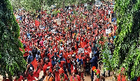 NDC supporters in Ho