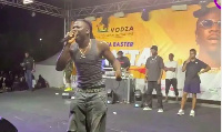 Stonebwoy on stage at Vodza 2024 Regatta