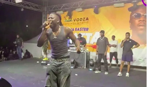 Stonebwoy on stage at Vodza 2024 Regatta