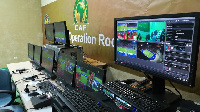 A photo of the VAR control room