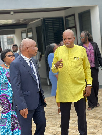 Togbe Albert Francis Nyonyo with a member of the Council