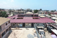 Aerial view of clinic under construction