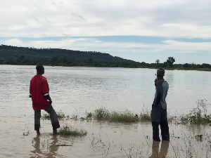 The rainfall destroyed the boundaries of the irrigation sites and swept over the farms