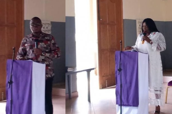 Emmanuel Adotey Allotey NDC PC and Madam Joyce Larbie, CPP PC