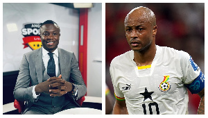 Andre Ayew (right) and Saddick Adams