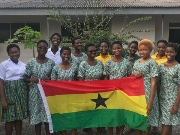 The team from Aburi Girls’ Senior High School