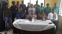 The newly inaugurated Eleven-member Regional Election Security Taskforce in a group photograph