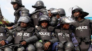 The police officers were mobbed after arresting suspects of a crime