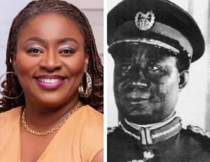 Jackie Ankrah and her father, Lieutenant General J. A. Ankrah